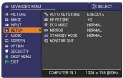 3M X30 - SETUP menu - 1