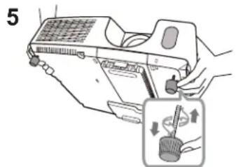 3M X30 - Adjusting the projector's elevator - 3