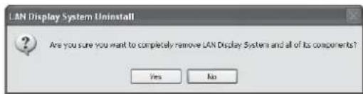 MITSUBISHI XD360U-EST - When deleting LAN Display System (Uninstallation) Important: - 1
