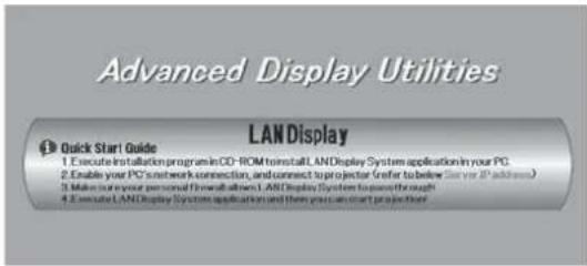 MITSUBISHI XD360U-EST - Selecting a LAN Display input - 1