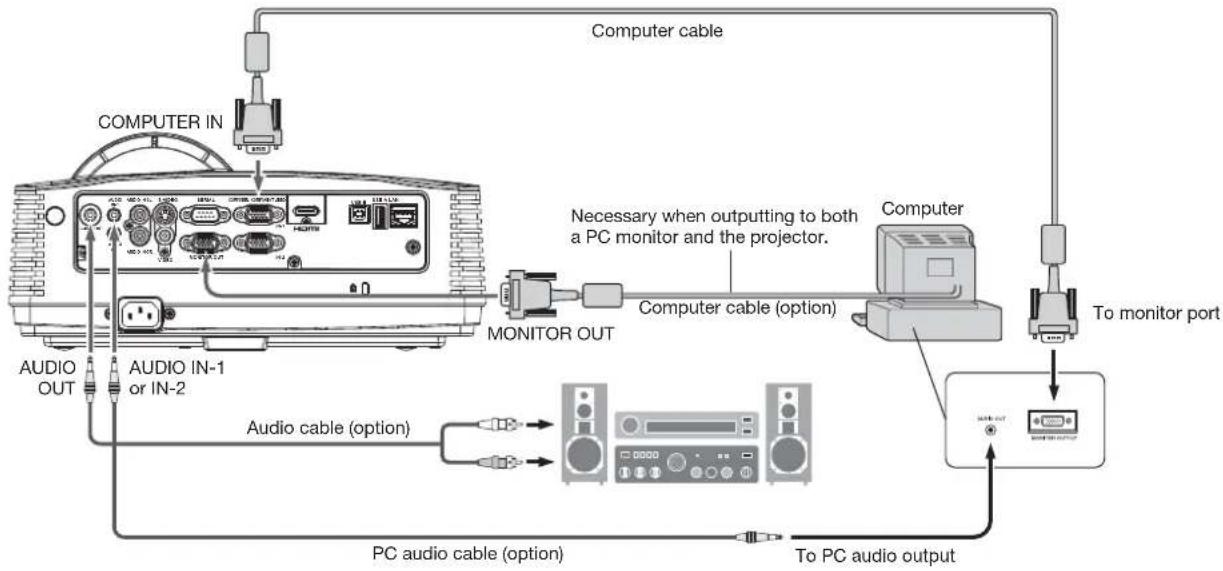 MITSUBISHI XD360U-EST - For computer with Mini D-SUB - 1