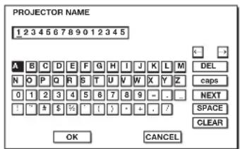 MITSUBISHI XD360U-EST - Setting Projector Name - 2