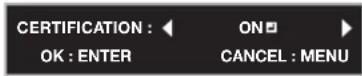 MITSUBISHI XD360U-EST - Enabling or disabling the network certification - 2