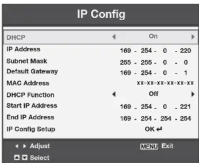 MITSUBISHI XD360U-EST - IP Config settings - 2
