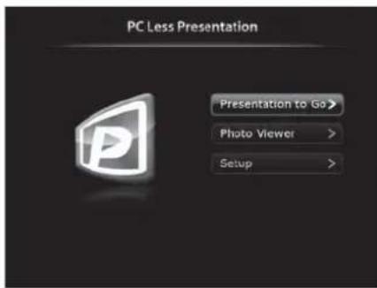 MITSUBISHI XD360U-EST - Selecting a PC Less Presentation input - 1