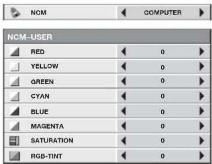 MITSUBISHI XL7000U - Adjusting the tone of each color (NCM): - 1