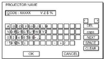 MITSUBISHI XL7000U - Setting Projector Name - 2