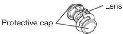 MITSUBISHI XL7000U - Mounting the lens (option lens) - 1