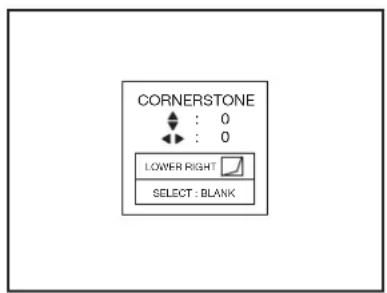 MITSUBISHI XL7000U - Adjustment using the CORNERSTONE mode: - 1