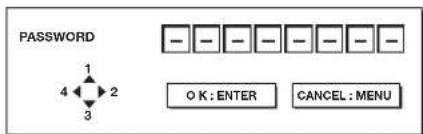 MITSUBISHI XL7000U - To cancel the password function: - 2