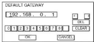 MITSUBISHI XL7000U - Default Gateway Settings - 2