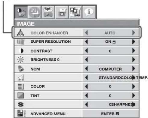 MITSUBISHI XL7000U - Press the MENU button. - 2