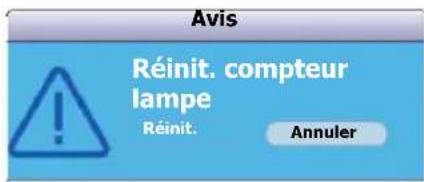 Avis Réinit. compteur lampe Réinit. Annuler