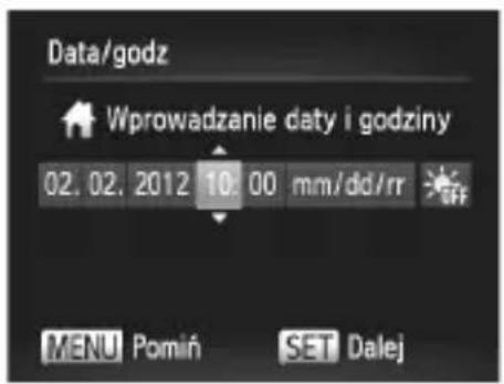 CANON PowerShot SX240 HS - Ustawianie daty i godziny - 2