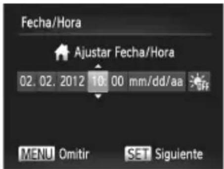 CANON PowerShot SX240 HS - Ajuste de la fecha y la hora - 2