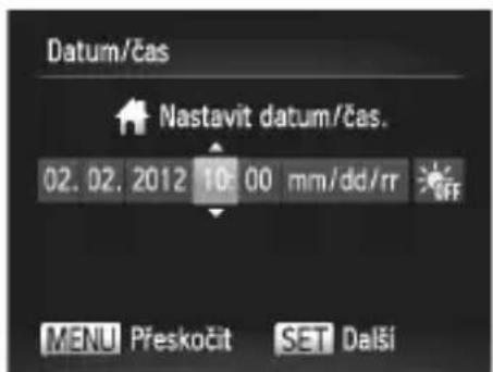 CANON PowerShot SX240 HS - Nastavení data a času - 2