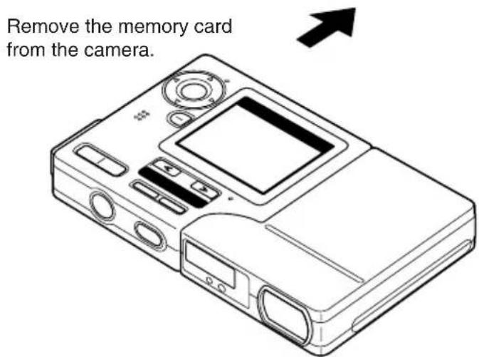 Remove the memory card from the camera.