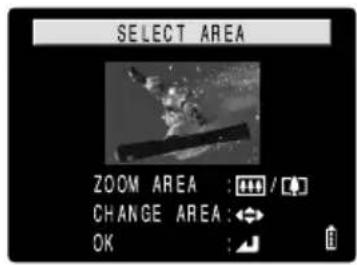 SELECT AREA ZOOM AREA: 0.00 / CHANGE AREA: OK: