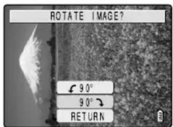 ROTATE IMAGE? 90° 90° RETURN