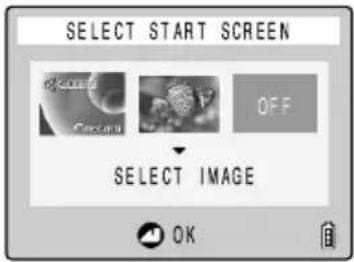 SELECT START SCREEN OFF SELECT IMAGE OK