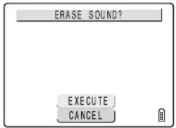 ERASE SOUND? EXECUTE CANCEL