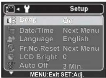 HITACHI HDC-886E - Setup Menu - 2