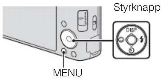 Styrknapp MENU
