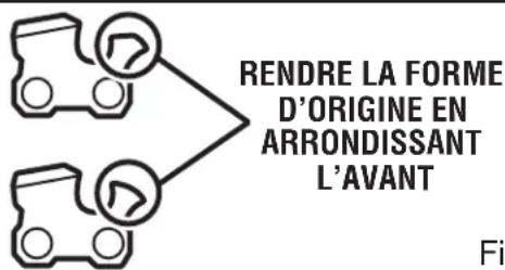 Rendre la forme d'origine en arrondissant l'avant. Fig.