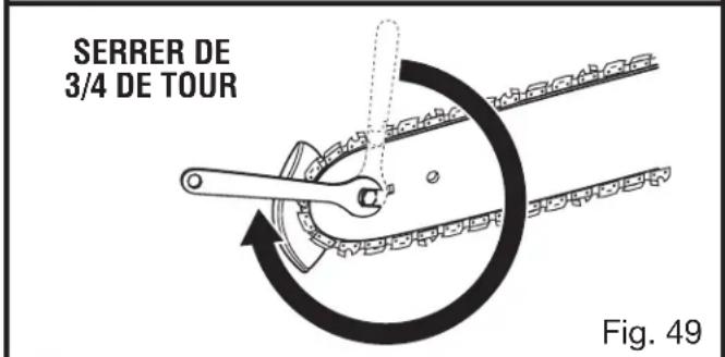 Serrer de 3/4 de tour. Fig. 49