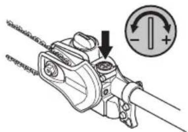 HUSQVARNA 327PT5S - Réglage du graissage de la chaîne - 1