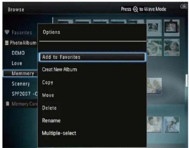 PHILIPS SPH8408 - Menu Album : - 1