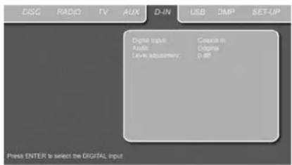 HARMAN KARDON HS 250 - MENU DIGITAL IN - 1