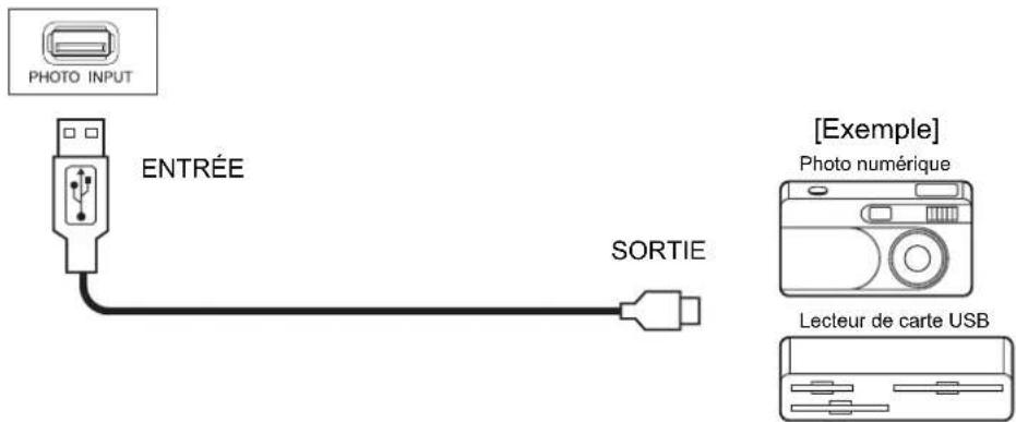 PHOTO INPUT ENTRÉE SORTIE [Exemple] Photo numérique Lecteur de carte USB