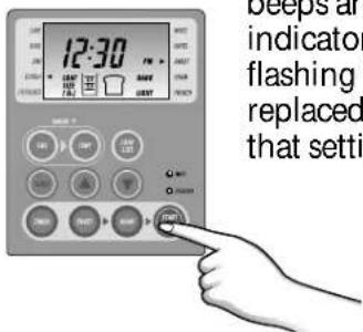 12:30 PM beeps air indicator flashing replaced that setti