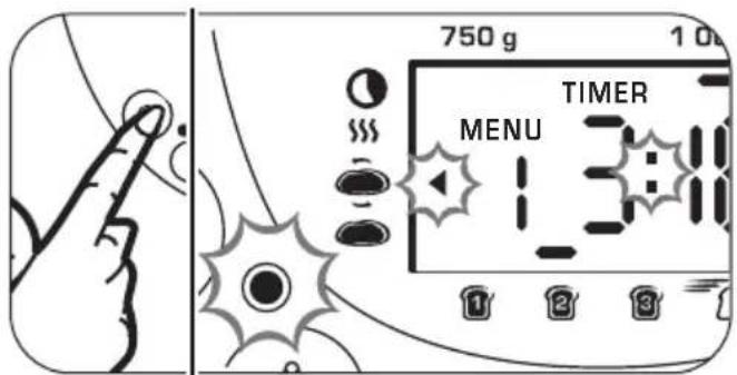 750 g 10 TIMER MENU