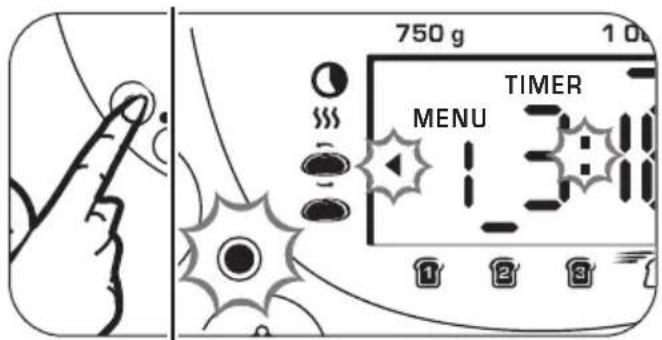 750 g 10 TIMER MENU 13:11
