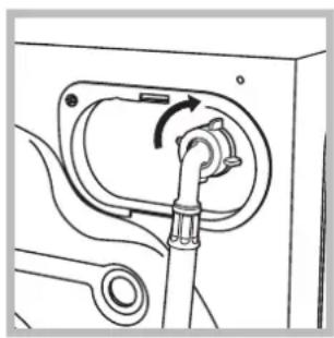 HOTPOINT Maxi WMD 742 - Anschluss des Zulaufschlauches - 2