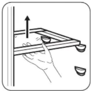 Illustration of a hand holding a tray with a spoon and an upward arrow, next to a small bowl (no text or symbols)
