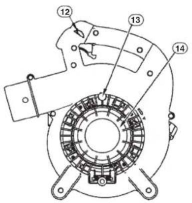 Technical diagram of a mechanical device with numbered components for identification