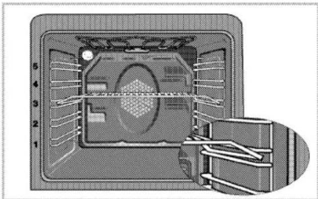 Cross-sectional diagram of a refrigerator interior showing internal compartments and ventilation duct (no text or labels)