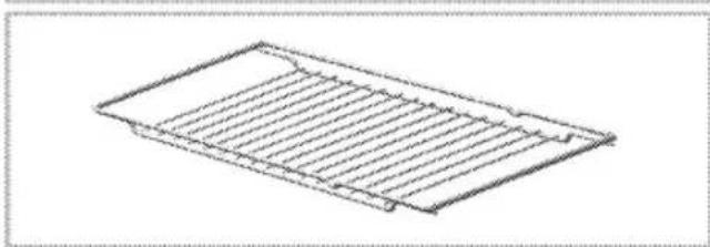 Line drawing of a rectangular metal grate or rack structure (no text or symbols)