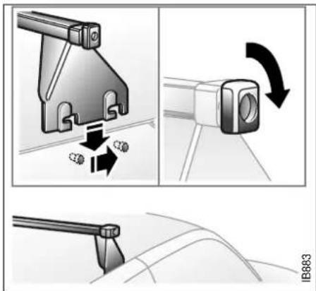 Technical diagram illustrating mechanical assembly steps with labeled components and directional arrows