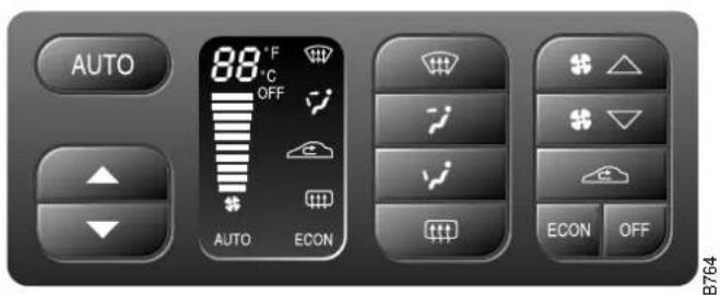 AUTO 88°F °C OFF AUTO ECON ECON OFF B764