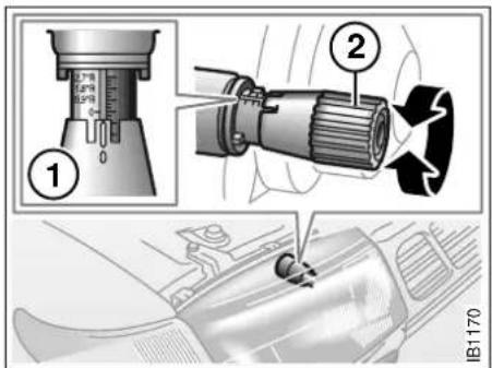Technical diagram showing mechanical assembly steps with numbered components and a close-up of the component's parts.