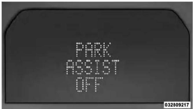 PARK ASSIST OFF 032809217