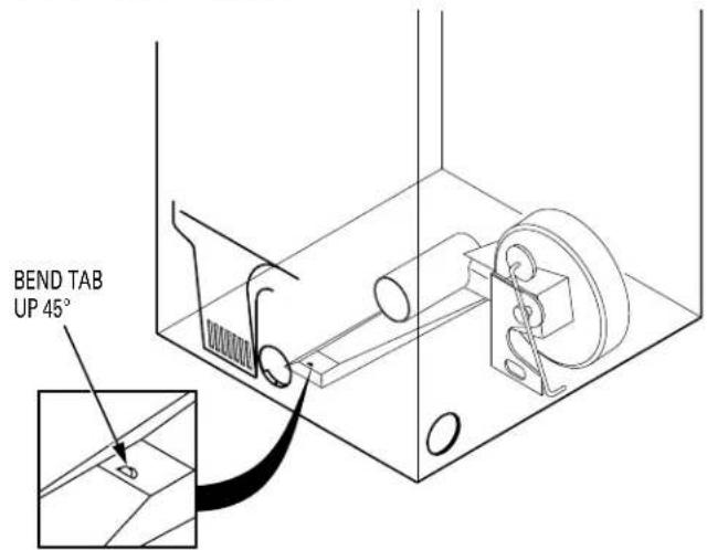 BEND TAB UP 45°