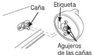 Caña Etiqueta Agujeros de las cañas
