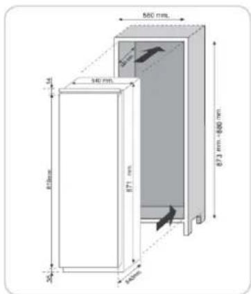 560 mm 340 mm 871 mm 873 mm - 860 mm 240mm
