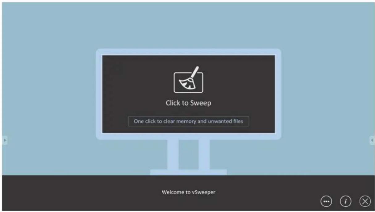 Click to Sweep One click to clear memory and unwanted files Welcome to vSweeper