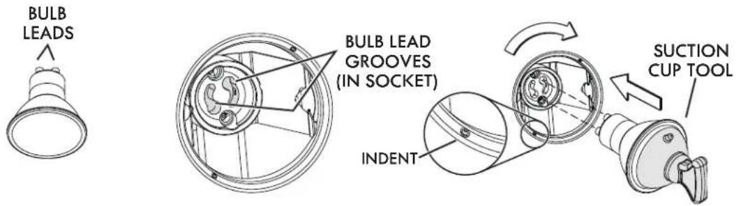BULB LEADS BULB LEAD GROOVES (IN SOCKET) INDENT SUCTION CUP TOOL